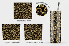 Gold Black Glitter Leopard 20 oz skinny tumbler sublimation Product Image 3
