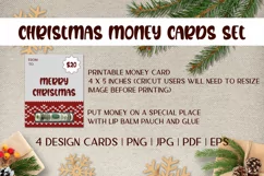 Christmas money card Lip balm money holder Money card design Product Image 5