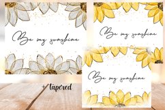 Abstract sunflower glitter tumbler wraps Sublimation. 20 oz. Product Image 2