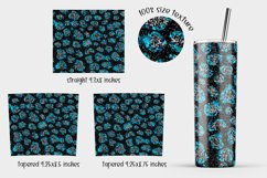 Blue Black Glitter Leopard 20 oz Gray tumbler sublimation Product Image 2