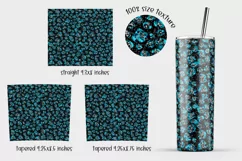 Leopard sublimation tumbler Black tumbler glitter PNG design Product Image 2