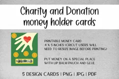 Charity money holder Donation cards template Money card PNG Product Image 2