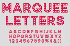 Pink marquee letter with bulb light PNG movie retro alphabet Product Image 6