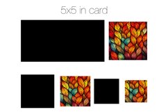 Autumn leaves stained glass card design Printable card 5 in Product Image 2