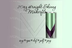 V split Makerflo 20 oz straight skinny tumbler template svg Product Image 1