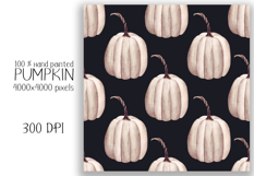 Watercolor Pumpkin Seamless pattern. Digital paper Product Image 3