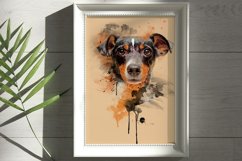 Jack Russell Terrier Watercolor Sublimation Clipart PNG JPG Product Image 3