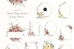 Watercolor Garden Flowers Frames Set Product Image 3