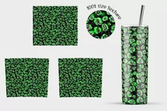 Leopard sublimation tumbler Black tumbler glitter PNG design Product Image 4