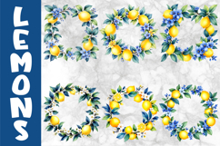 Watercolour Lemon Clipart Bundle, Vibrant Lemons PNG Product Image 7