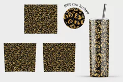 Gold Black Glitter Leopard 20 oz skinny tumbler sublimation Product Image 5