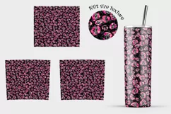 Leopard sublimation tumbler Black tumbler glitter PNG design Product Image 7