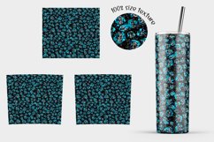 Blue Black Glitter Leopard 20 oz Gray tumbler sublimation Product Image 5