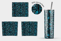 Blue Black Glitter Leopard 20 oz Gray tumbler sublimation Product Image 6