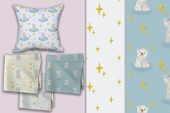 Polar Bear Digital Paper, Watercolor Product Image 5