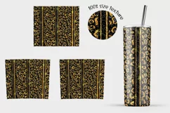 Gold Black Glitter Leopard 20 oz skinny tumbler sublimation Product Image 4