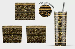 Gold Black Glitter Leopard 20 oz skinny tumbler sublimation Product Image 6