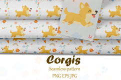 Seamless Pattern of cartoon corgis dogs Product Image 3