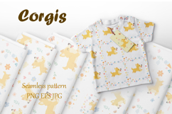 Seamless Pattern of cartoon corgis dogs Product Image 4