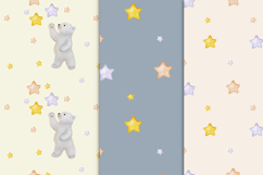 Polar Bear Digital Paper, Watercolor Product Image 7