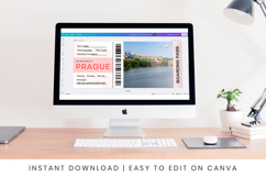 Prague Boarding Pass Canva Templates Product Image 7