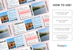 Prague Boarding Pass Canva Templates Product Image 4