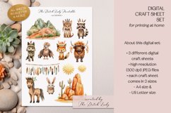 Prairie Animals Craft Sheets - 3 Printable JPEG File Product Image 3
