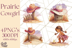 Cowgirl Clipart for Invitations, Western Horses and Props Product Image 1