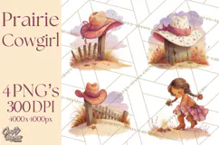 Cowgirl Clipart for Invitations, Western Horses and Props Product Image 1