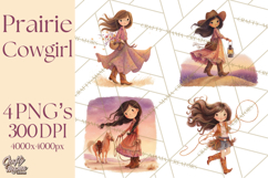 Cowgirl Clipart for Invitations, Western Horses and Props Product Image 1