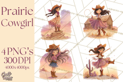Cowgirl Clipart for Invitations, Western Horses and Props Product Image 1