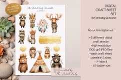 Prairie Animals Craft Sheets - 3 Printable JPEG File Product Image 2