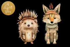 Boho Prairie Animals Clipart - 4 PNG Files Product Image 4