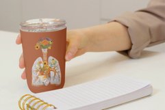 Prairie flowers anatomical lungs with heart floral design. Product Image 3