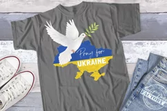 Pray for Ukraine PNG, Ukraine sublimation design Product Image 2