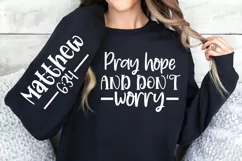 Pray Hope And Don't Worry Sleeve SVG, Christian SVG Design Product Image 2
