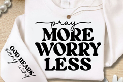 Pray More Worry Less SVG Design Product Image 2