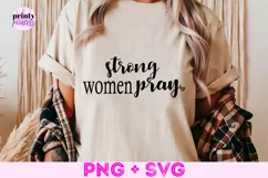 Strong Women Pray Svg, Bible Quote SVG Product Image 7