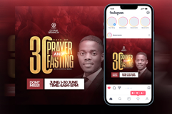 Prayer and Fasting Church flyer Template PSD Product Image 3