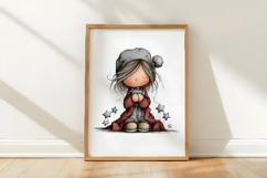 Praying Kids Clipart Sublimation Product Image 3