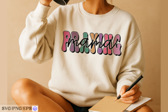 Praying Mama SVG PNG Christian Mom Prayer Quote Design Product Image 4