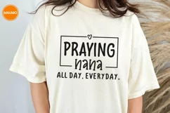Mother's day svg, praying nana all day everyday quote Product Image 2