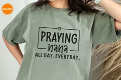 Mother's day svg, praying nana all day everyday quote Product Image 1