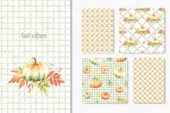 Pumpkins digital paper Fall background Thanksgiving day Product Image 3