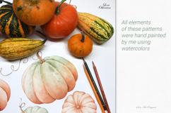 Pumpkins digital paper Fall background Thanksgiving day Product Image 9