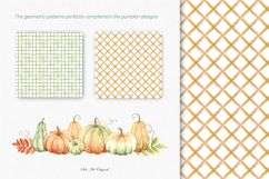 Pumpkins digital paper Fall background Thanksgiving day Product Image 10