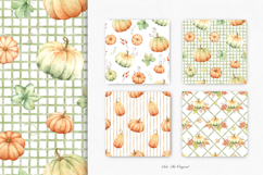 Pumpkins digital paper Fall background Thanksgiving day Product Image 6