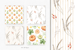Pumpkins digital paper Fall background Thanksgiving day Product Image 7