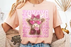 Highland Cow Valentines Coquette PNG | DTF and Sublimation Product Image 5