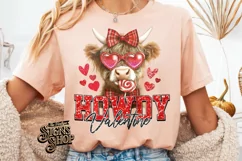 Highland Cow Valentines Coquette PNG | DTF and Sublimation Product Image 5